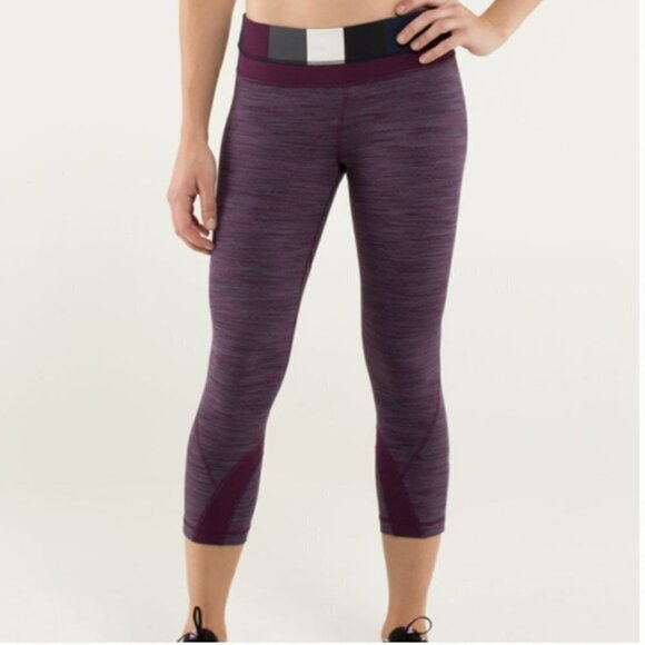 Lululemon Inspire Crop II Wee Are From Space Plum - Picture 1 of 10